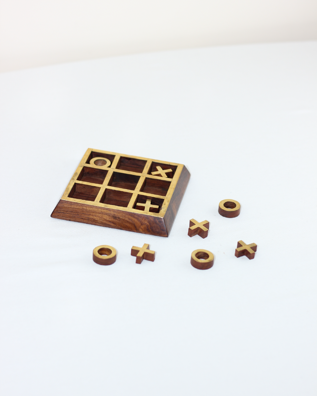 Tic Tac Toe Madera y Latón