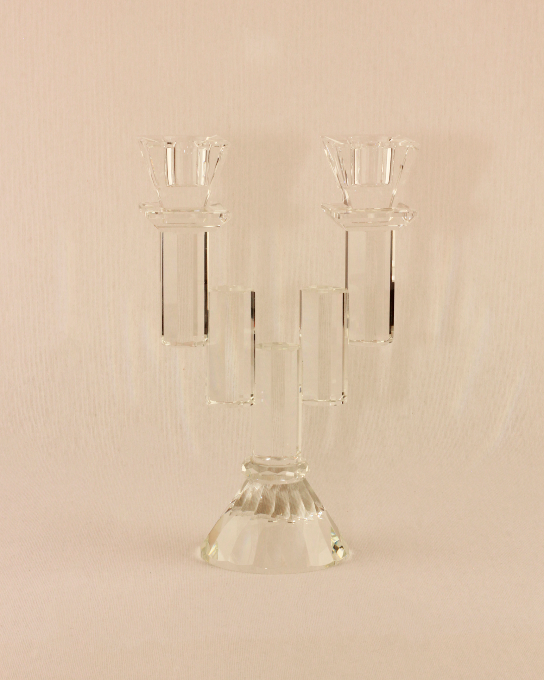 Candelabro Cristal Facetado