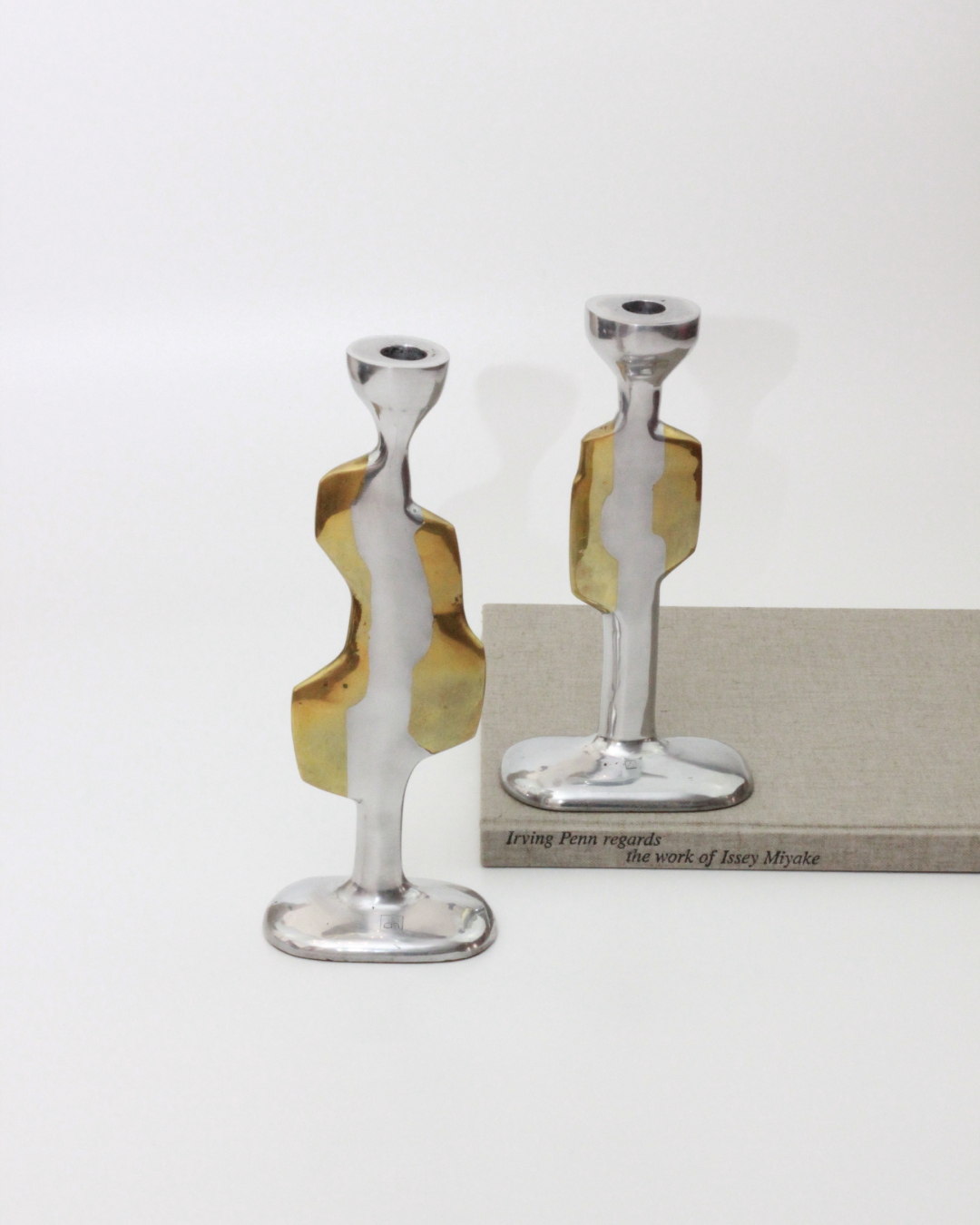 Pair of Brutalist Candelabras