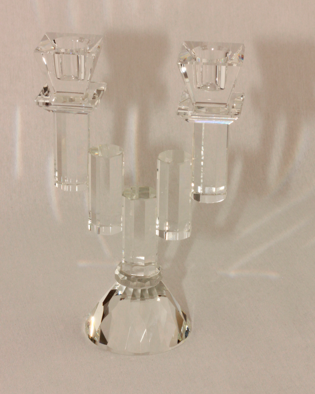 Candelabro Cristal Facetado