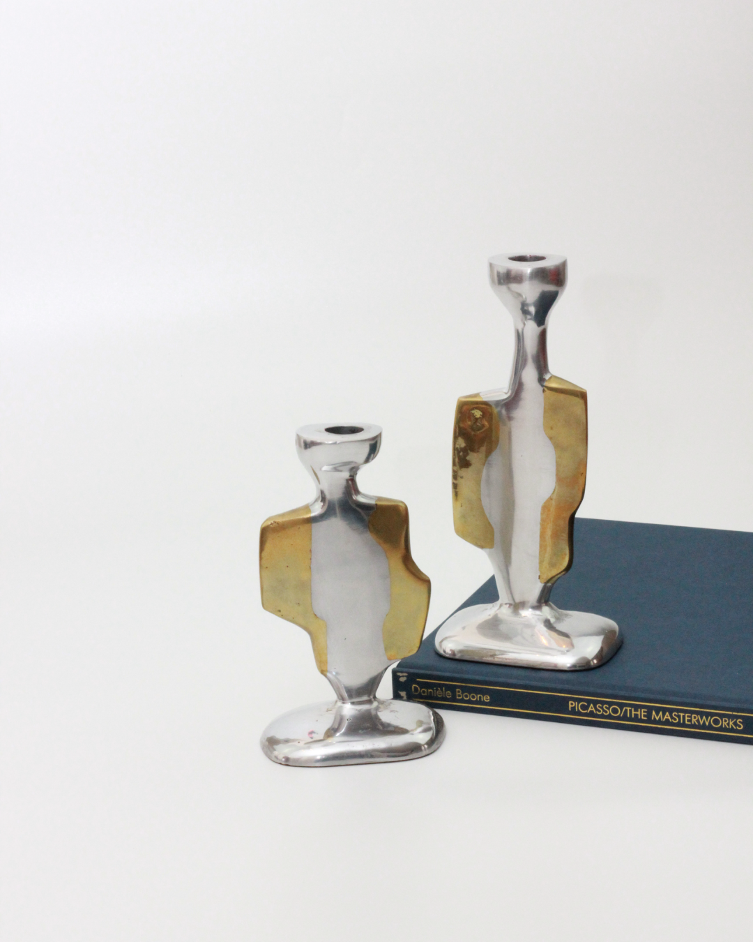 Pair of Brutalist Candelabras